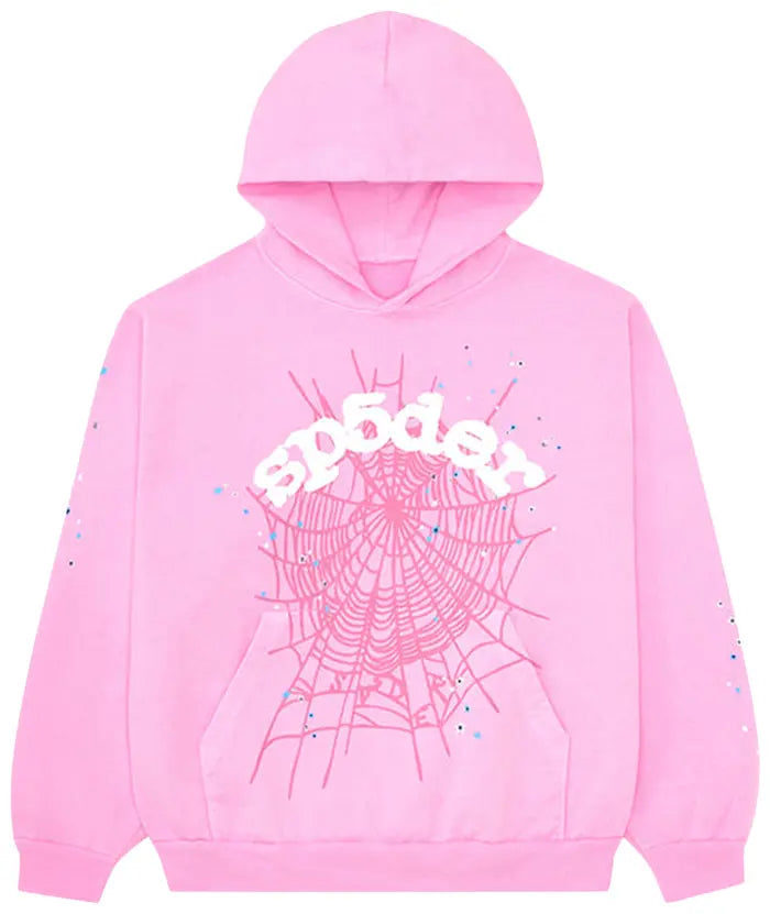 Sp5der OG Web Hoodie Pink