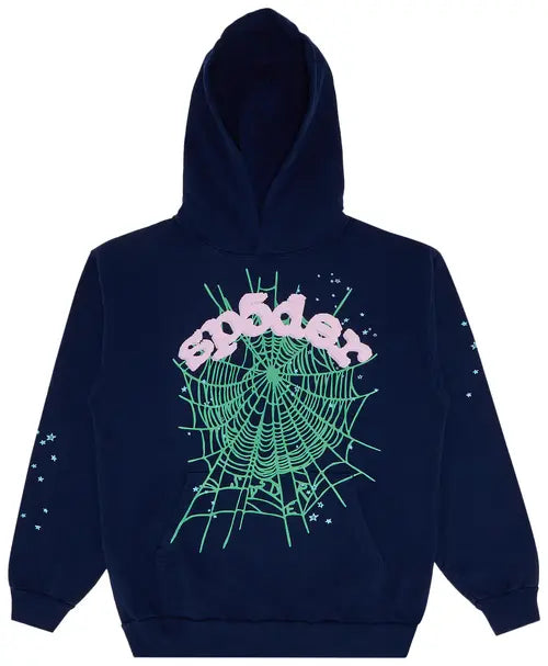 Sp5der OG Web Hoodie 'Navy'
