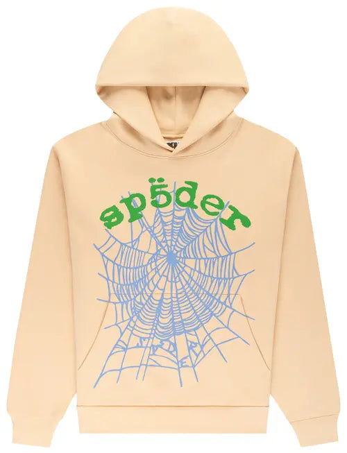 Sp5der Og Web V2 Hoodie 'Cream'