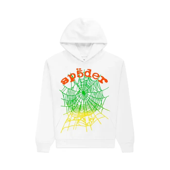 Sp5der Og Web V2 Gradient Hoodie 'White'